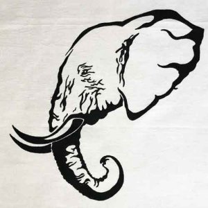 African Elephant - Fabric Paint