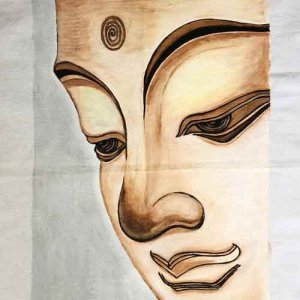 Lord Buddha's Face -Fabric Paint