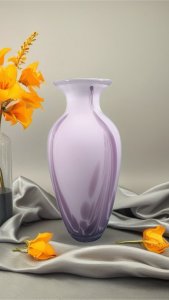white and puple colour vase