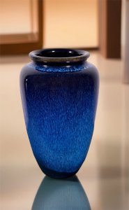 Black & blue vase