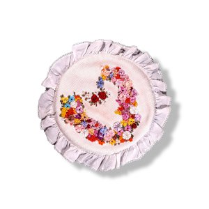 Circle cushion cover hand embroidery