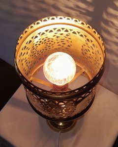 Hand made Brassware table lamp small