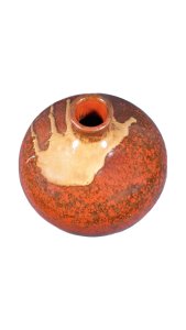 orange color decorative pot