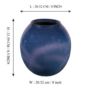 blue ball vase