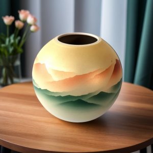 Kutani ware Akebono vase