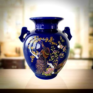 Blue Porcelain vintage cobalt Japanese vase