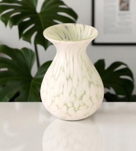 Blown glass art vase