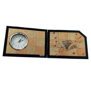 Vintage Kansai Black Lacquer Folding Clock