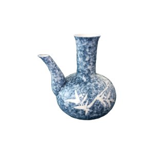 Vintage Japanese Pitcher Vase Blue and White
