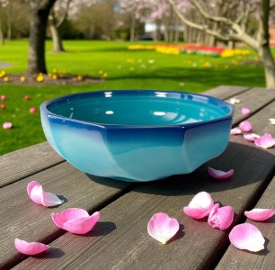 Vintage  Blue  Large Bowl