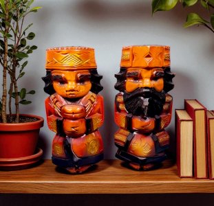 Japanese Wooden Hokkaido Statue