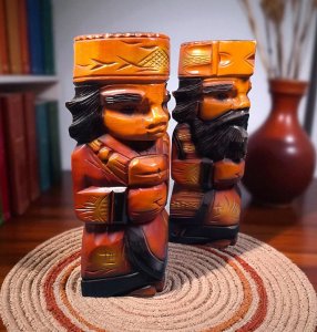 Japanese Wooden Hokkaido Statue