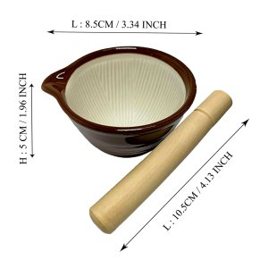 Small Lipped Mortar And Pestle
