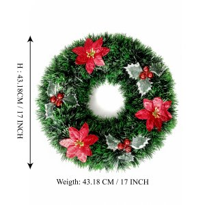 Door Wreaths Home Decor Christmas Decorations for Outdoor Decorations - Red
