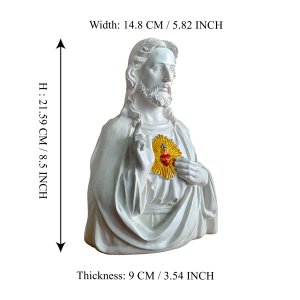 White Statues of The Sacred Heart of Jesus